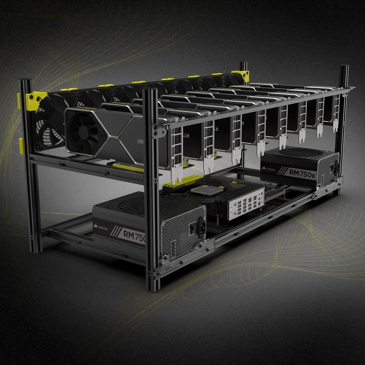 1 szt. Rama górnicza z alumini – Gpu Mining Rig Frame 8 Gpu recenzja i cena